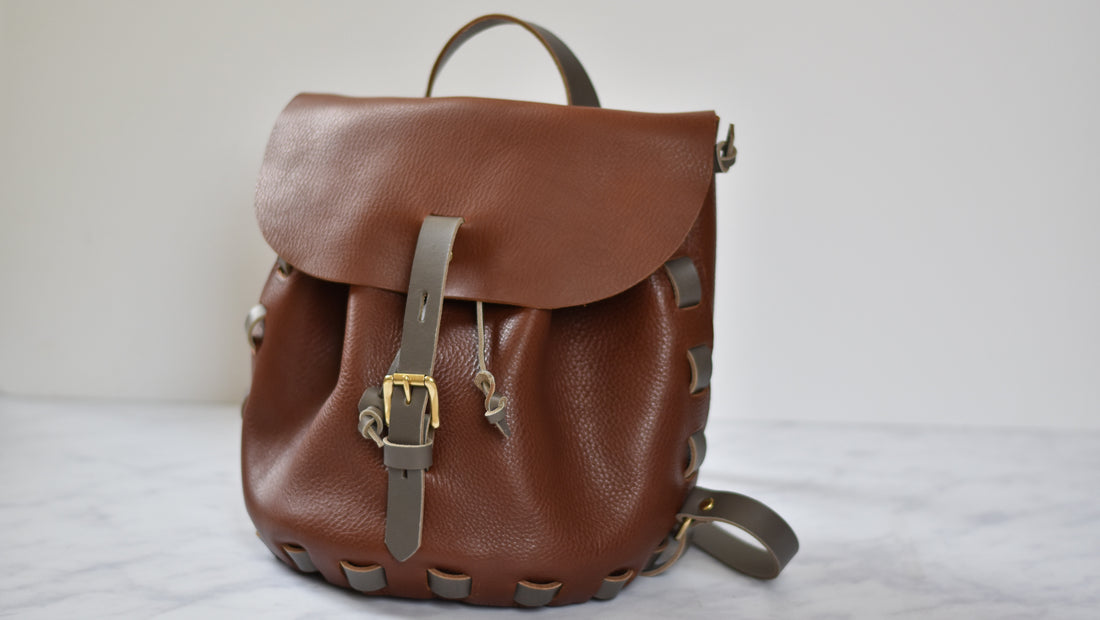 LEATHER NEEDLE THREAD stitchless leather backpack making kit