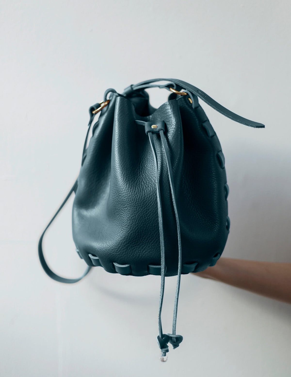 dark-green-leather-bucket-bag