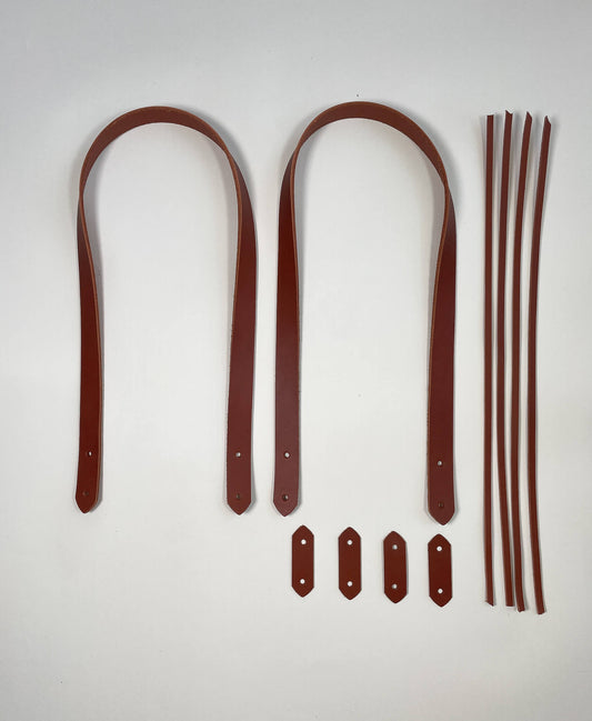 Leather Handles for Tote Bags (with leather thonging attachment)