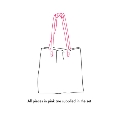 Leather Tote Bag Handles with Rivets