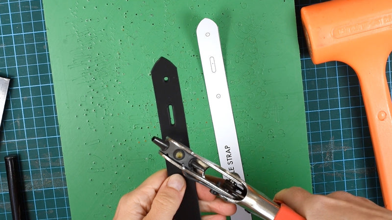 DEMO - how to punch holes and slots in your straps and weaving pieces