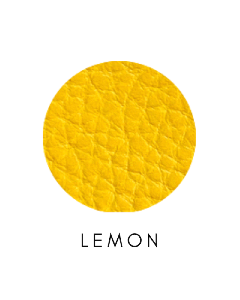 lemon yellow leather swatch 