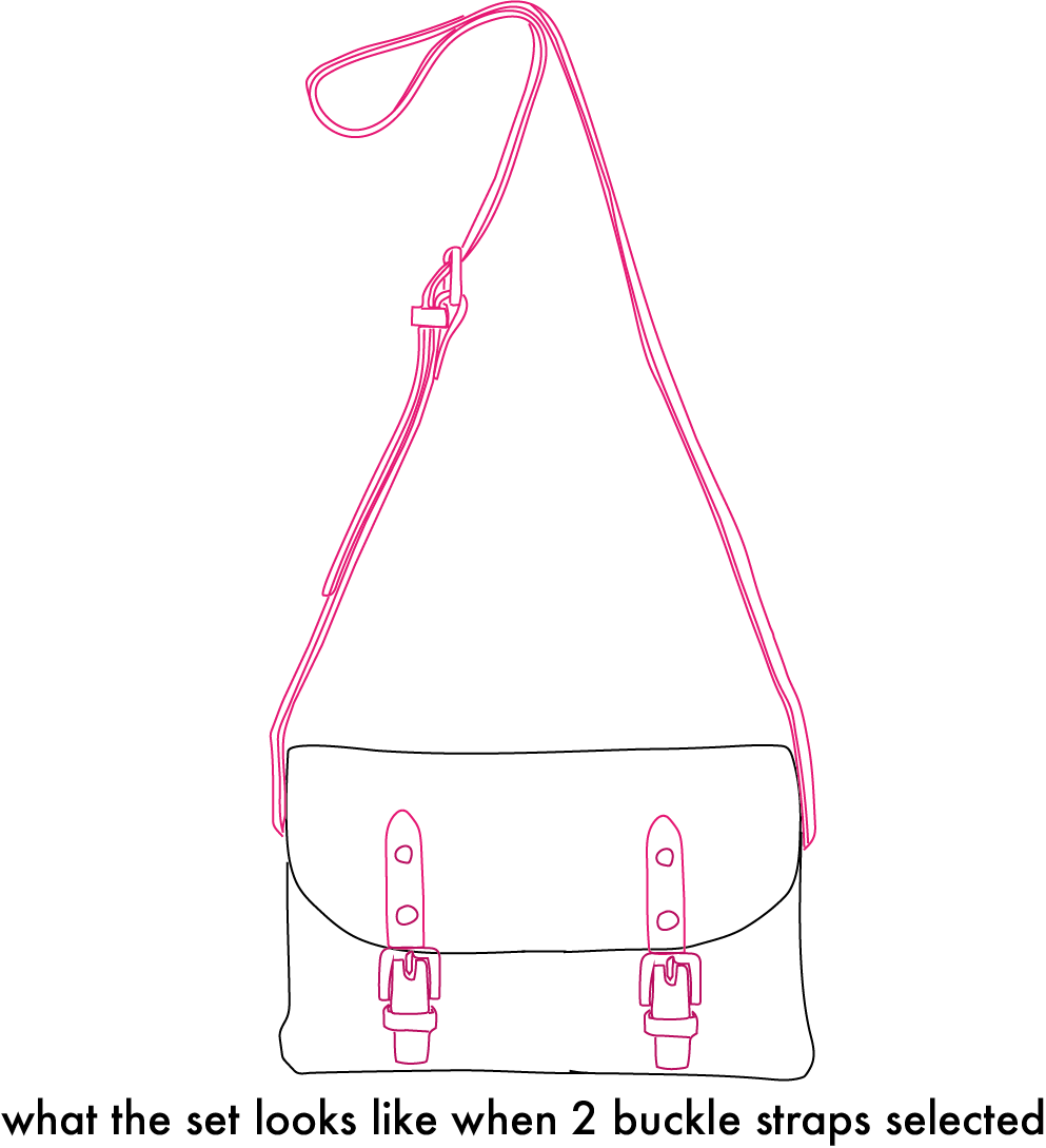 Adjustable Buckle Satchel/Handbag/Cross Body Bag Strap Set with Rivet Holes
