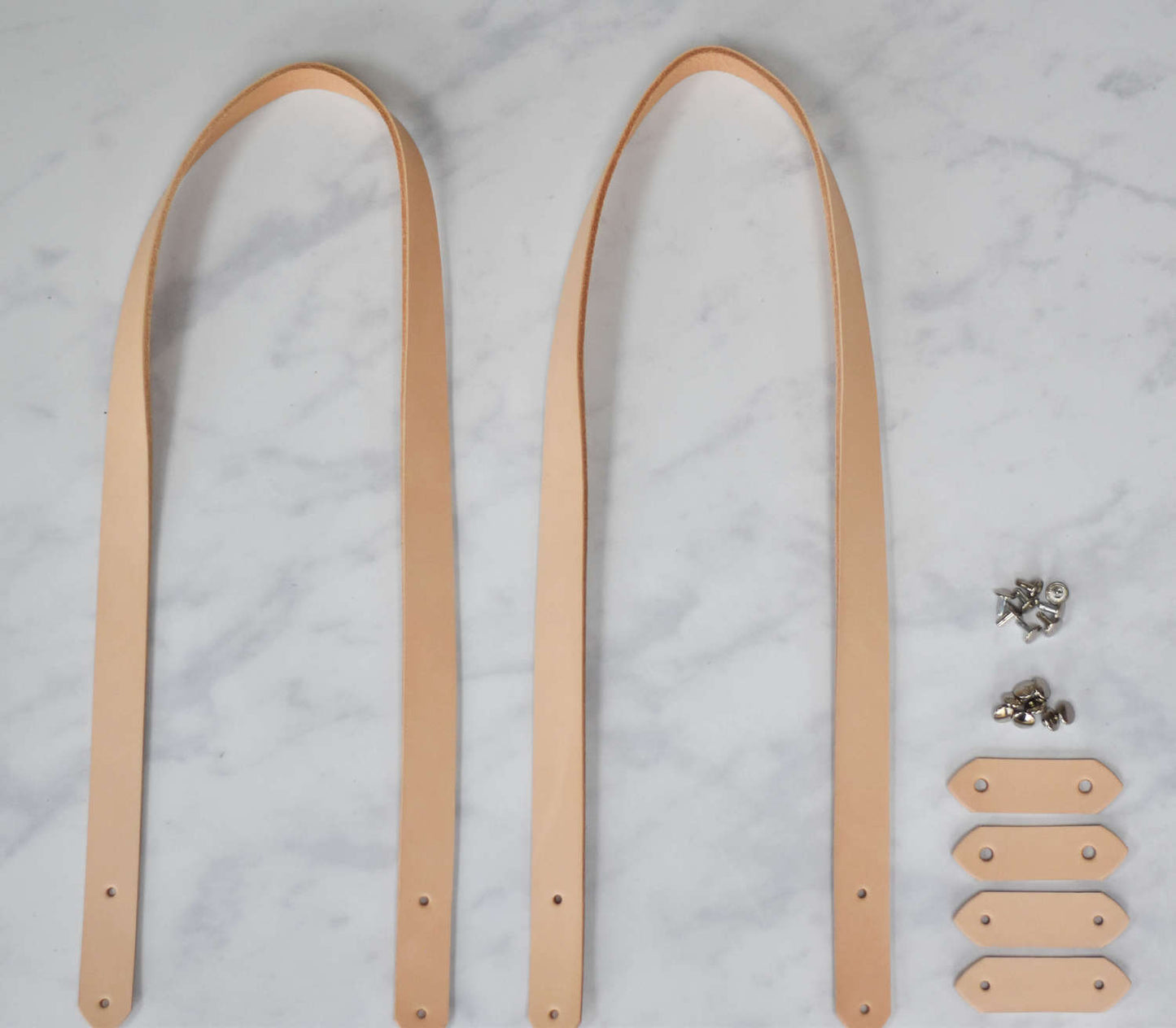 Leather Tote Bag Handles with Rivets